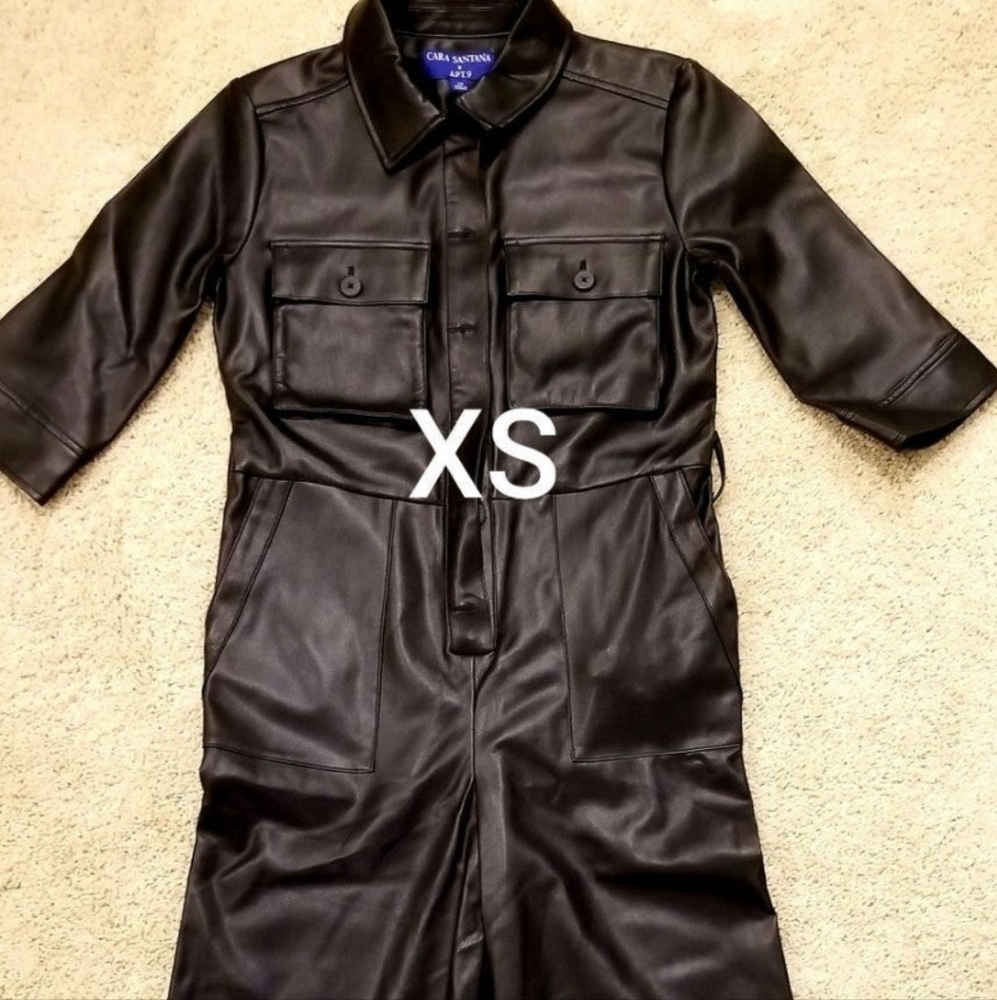 Women's Faux leather jumpsuit